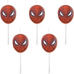 Wanna Party Spiderman Themed Birthday Cake Candles for Cake Cupcake Superhero Toppers Candles for Kids Boys Man Party Decorations Supplies-Set of 5-image-11