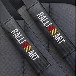 CARIZO 2Pcs. Seat Belt Shoulder Pads for Comfort, Embroidered Logo Leather Car Seat Belt Pads Safety Belt Cover (Ralliart) Compatible with Honda City (2020)-image-65
