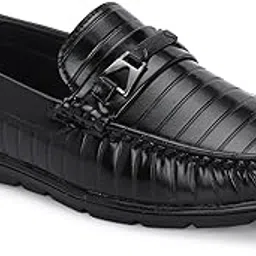 leepeeter Men's Black Loafer Shoe-picture-46