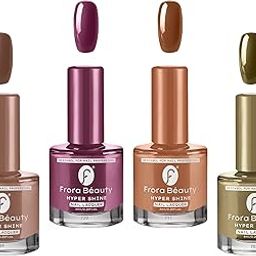 FRORA BEAUTY Premium Nail Polish Combo Set of 4 – All Unique Shades (6ml each) 2000/4-10
