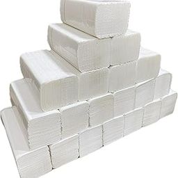 DIVOTES® M fold tissue paper, 100% Virgin Paper, 40 Pack X 150Pulls, 6000pulls Total, multi fold hand towel tissue paper, mfold towel paper, fits in universe tissue paper dispenser mfold tissue bulk-12