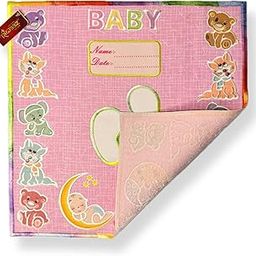 Cotton Kanku Pagla for as Ritual to Swaagat welome Born baby at home first time, Footprint Modern Name Date Printed Design Asan Rumal With Bag (Square)-image-4