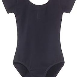 The Dance Bible Girls Classic Black Short Sleeve Leotard for Gymnastics and Ballet Dance-image-47