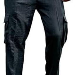 Men's Low Rise Pants for Casual Wear | Low-Rise |Pockets | Elasticated Waist Closure | Cargo Pants Crafted with Comfort Fit for Everyday Wear-picture-14