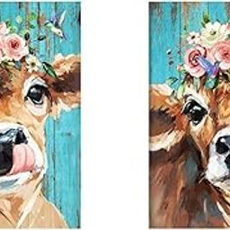HASTHIP® Diamond Painting Kit with Round Diamonds 5D for Adults Kids 30 X 40cm Full Drill Cow Gem Art Home Wall Decor Gifts 12x16inch 2PCS-image-59