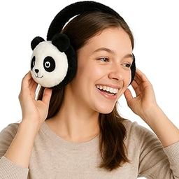 Plush Panda Earmuffs, Winter Ear Warmers for Outdoor Activities, Super Soft and Warm, for boys and Girls-image-52