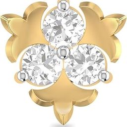 pc jeweller The Lany 18KT Yellow Gold and Diamond Nose Pin for Women-picture-36