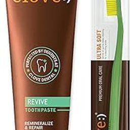 Clove Revive combo,FREE Dental Consultation with Every Pack, Revive Toothpaste Free ultra soft toothbrush , Enamel Repair & Remineralization, Sensitivity Relief, Fight Gum Diseasse, 4160 dupont tynex bristles-image-7