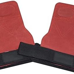 MERISHOPP Workout Gloves Wrist Wraps Weight Lifting Gloves for Women Strength Training Red-picture-19