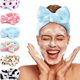 (Pack of 3) Spa Headband for Women, Facial Makeup Headband Soft Coral Fleece Cosmetic Headband for Women Girls Bow Hair Band Head Wraps for Washing Face Mask Spa Shower Gifts Multicolour-image-37