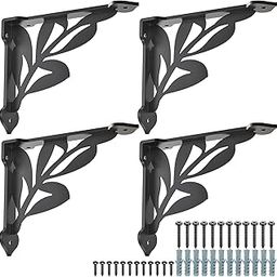 Pramukh fashion helves Brackets Heavy Duty Shelf Brackets Wall Shelf Brackets Metal Corner Brackets, 12" x 8", Corner Brace, Hardware Included, (PAN-4 Pack, 12 INCH)-image-34