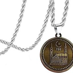 786 Allah Makka Masjid God Pendant For Men Women Stylish And Fashionable MuslimRamjan Metal Locket For Good Health And Wealth SPn 202427-image-18