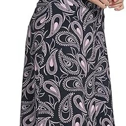Women Knee Length Skirts with Shorts Modest Skirt with Pockets Golf Skorts Long Paisley XL-image-36