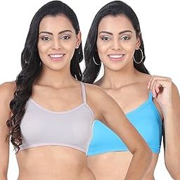 Polyester Casual Lightly Padded Medium Coverage Wire Free Self Design Sports Bra for Women-image-75