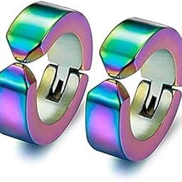 fluorescent Stainless Steel Non - Piercing, Clip-on Earring For Men-image-12