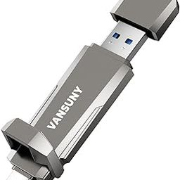 Vansuny - 1TB Solid State USB Drive up to 1000MB/s 3.2 Gen 2 Dual SSD USB A + Tape C Portable External SSD for Android Phone, Tablet, Laptop, MacBook PC-2