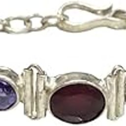 Sterling Silver Multi-Gemstone Bracelet, 925 Silver, Unisex Adult-41
