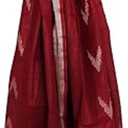 Handloom Linen Cotton Bhagalpuri Zari Weaving Ikkat Dupatta (Stole) for Unisex-image-96