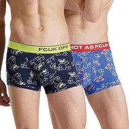 Cotton Elastane Flex Maddox, Men's Printed Trunks Pack of 2 Regular Fit Print-image-22