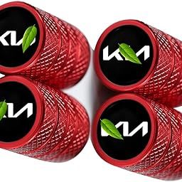 Greenworld Premium Red Metal Car Tyre Valve Cap Air Cap Car Tyre Valve Stem Cap Air Covers with Logo-image-62