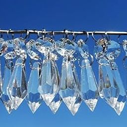 Glass Chandelier Crystals, 37mm Torpedo Droplets, Vintage Decorative Beads for Light Crafts, Wedding Decoration (20)-image-5
