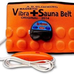 Sauna Belt - Magnetic Vibrating Massager 3 in 1 Sauna Slimming Belt with Heating, Back Massaging & Vibrations Features for Men and Women, Orange-image-36