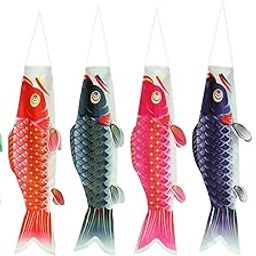 Japanese Windsock Carp 6X Decorative for Home Restaurant Sushi Bar 70cm|Garden D?©cor |Windmills & Wind Spinners|Windmills & Wind Spinners | six Colorful Carp Windsock s-image-58