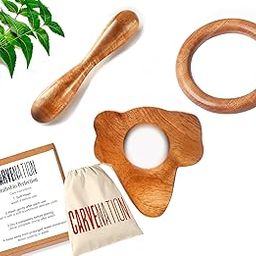 CarveNation® Neem Wood Teether | Tender Dumbbell Ring Shape Wooden Teether | Ayurvedic Beneficial Neem Baby Gum Soothers and Chew Rings | Beautiful Chewbies for Toddlers (Cauliflower Ring Dumbbell)-image-90