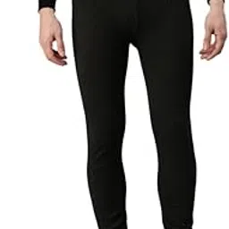zoiro Men's Cotton Rich, Triple Insulated, Solid Thermal Fitted Pants with Rib Bottom-picture-17