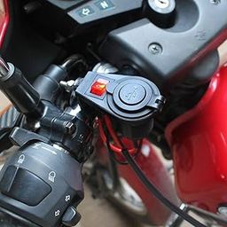 EN-VOLANT 2-USB Car Motorcycle Cell Phone GPS Power Supply Socket Charger + Switch-16