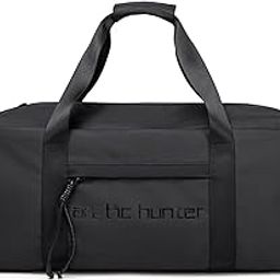 Arctic Hunter Sport Travel Duffle Bag for Men Women 28L Polyester Gym Bag with Shoe Compartment Handbag Detachable Shoulder Strap Water-resistant Multi-pockets Sleek Training Swimming Duffel Bag,Black-2