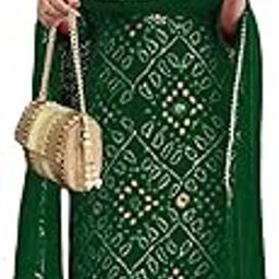 Women's Rayon Viscose Straight Bandhej Printed Kurta with Pant & Dupatta-picture-44