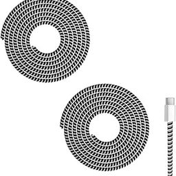 HUMBLE Ultimate Cable Protector | Spiral Triple Colour 1.5 Meter / 150 cm | Plastic Cord Wire Charger Winder for iPhone and Android Charging Cables (Pack of 2)-29