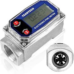 Digital Turbine Flow Meter Digital LCD Display with NPT Counter Gas Oil Fuel Flowmeter for Measure Diesel Kerosene Gasoline (1 Inch)-30
