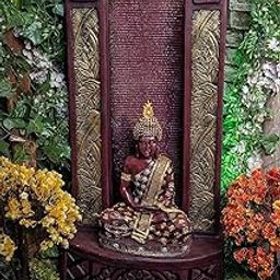 Swarnhouse 4ft Buddha Water Fountain for Home, Office, Garden Decor, Housewarming Item, Home Decor Water Fountain Indoor (Article 5)-image-54