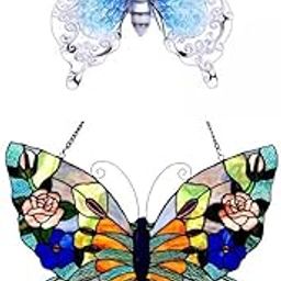 SAZ DEKOR® 2X Butterflies Wall Decor for Indoor Outdoor Ornaments Multicolor-picture-3