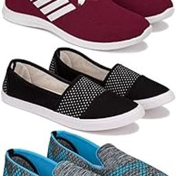 Sports (Walking & Gym Shoes) Running, Loafers, Sneakers Shoes for Women Combo(Zen)-1703-1680-3217 Multicolor (Pack of 3)-picture-48