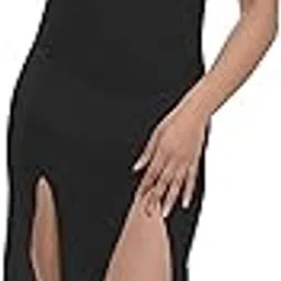 xs and os Women's Polyester Spandex Mix & Mesh Solid Maxi Long Baby Doll-picture-42
