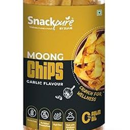 SNACKPURE Moong Chips Garlic | No Palm Oil | Gluten Free | Healthy Chips | No Preservatives | 140g-image-11