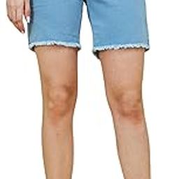 Women's Regular High Rise Above Knee Stretchable Denim Shorts-22