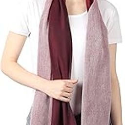 Women's stole/scarf Colour- Maroon Red & White stylish 100% soft viscose ethnic scarves pack of 1 ST-12-9