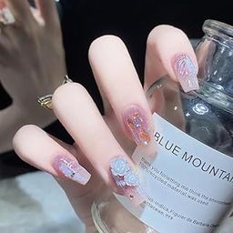 Havilah Nail Sticker Patch 24pcs/box Handmade Nail Glitter Nail Jelly Glue Finished Patch Wear Tool Bag Model 35-image-79