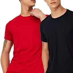 max Men Solid T-Shirt - Pack of 2-picture-43