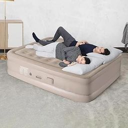 ZINLEY Air Mattress,Single Air Bed,Blow Up Bed for Home Portable Camping Travel,Inflatable with Built-in Electric Pump,3 Mins Quick Self-Inflation & Deflation Guest Mattress (Double Inflatable Bed)-image-89