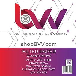 BVV Ashless Filter Papers - 350MM - Quantitative-Grade 4 - Fast - 20-25um-12