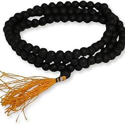 Japam 108+1 Divya Karungali Mala - Natural Ebony Wood Beads – 14 Inches Length-image-4