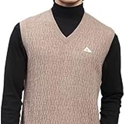 Mens Self Design V Neck Sleeveless Sweater (1243134SL)-image-62