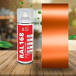 one sixty eight RAL 168 Multipurpose Color Paint Spray, RAL shade Spray Paint 400 ml (Copper)-picture-28