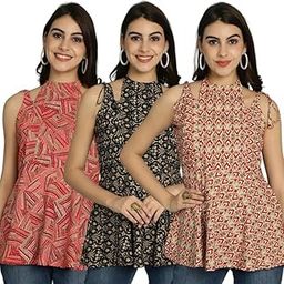 Halter Neck with Tie Back Short Combo Tops for Women ll Fancy Regular Fir Tops ll Casual Wear (Pack of 3)-image-34