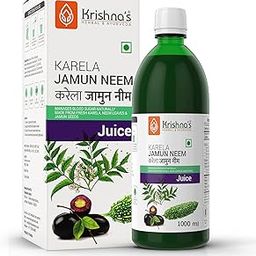 KRISHNA'S HERBAL & AYURVEDA Krishna'S Karela Jamun Neem Juice-1000 Ml Blend Of Fresh Karela, Neem Juice & Jamun Seeds Ayurvedic Solution For Balancing Sugar Levels, Pack Of 1-image-62